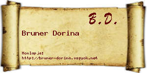 Bruner Dorina névjegykártya