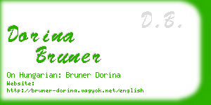 dorina bruner business card